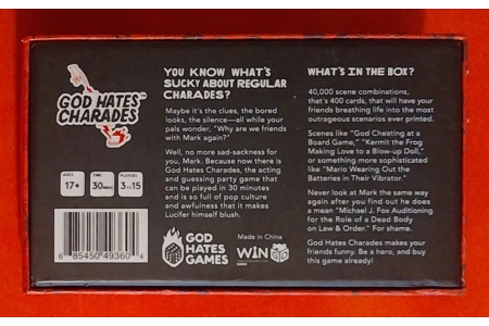 WinGO God Hates Charades Party Game COMPLETE