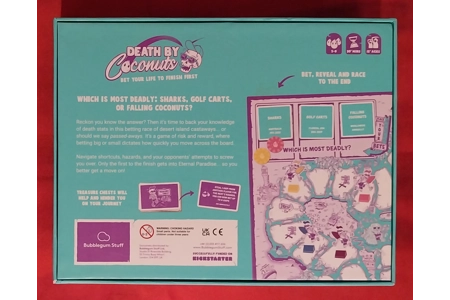Bubblegum Stuff Death By Coconuts Board Game COMPLETE
