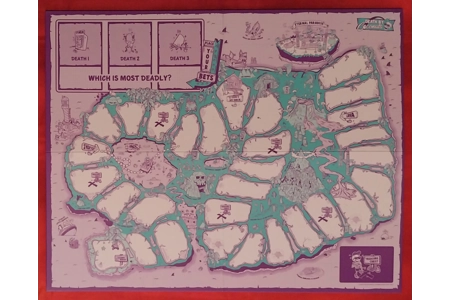 Bubblegum Stuff Death By Coconuts Board Game COMPLETE