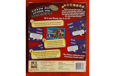 Out Of The Box Snake Oil Card Game LIKE NEW