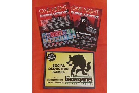 Bezier Games One Night Ultimate Super Heroes Card Game COMPLETE Bezier Games One Night Ultimate Super Heroes Card Game COMPLETE