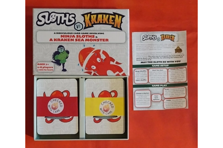 More Or Less Games Sloths VS Kraken Card Game COMPLETE