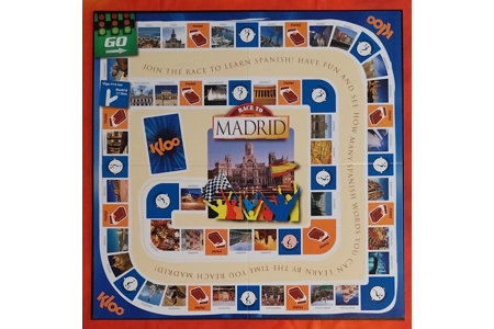 Kloo Race To Madrid Educational Board Game COMPLETE