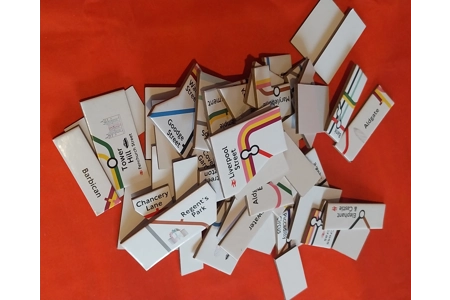 Gibsons Connecting London Underground Train Board Game COMPLETE