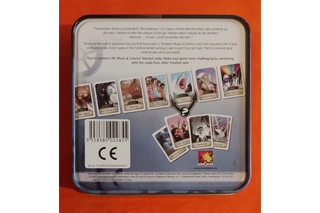 Asmodee Timeline Card Game Music & Cinema COMPLETE