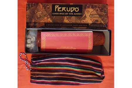 Perudo Game of Liars Dice Of The Andes Handmade Leather Cups COMPLETE