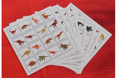 Laurence King Dinosaur Bingo Board Game COMPLETE