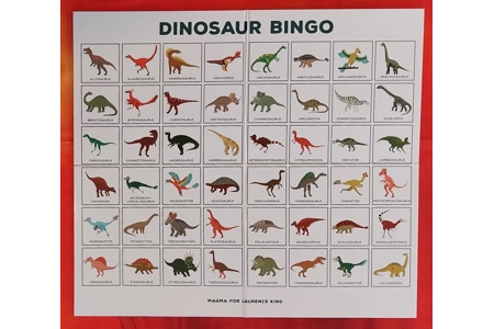 Laurence King Dinosaur Bingo Board Game COMPLETE