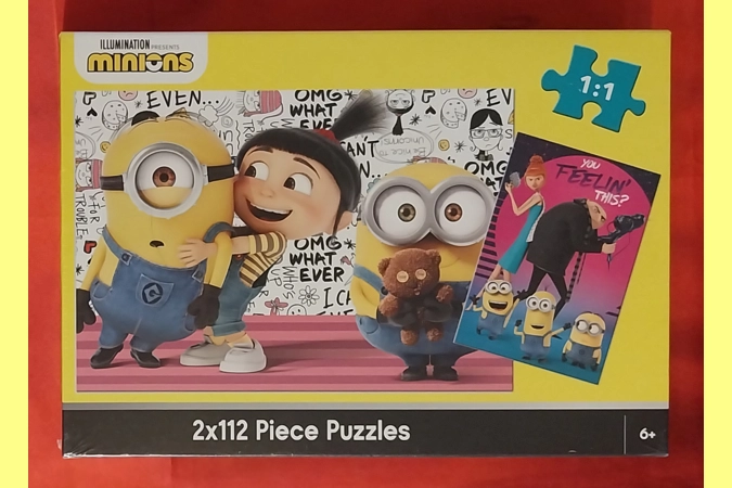 Innova Kids Illumination Presents Minions 2x112 Piece Jigsaw Puzzles NEW