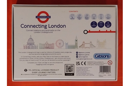 Gibsons Connecting London Underground Train Board Game COMPLETE