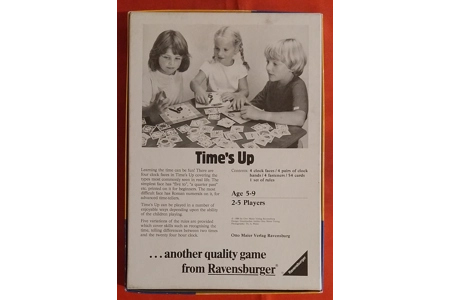 Ravnsburger Time's Up Vintage (1986) Educational Board Game COMPLETE