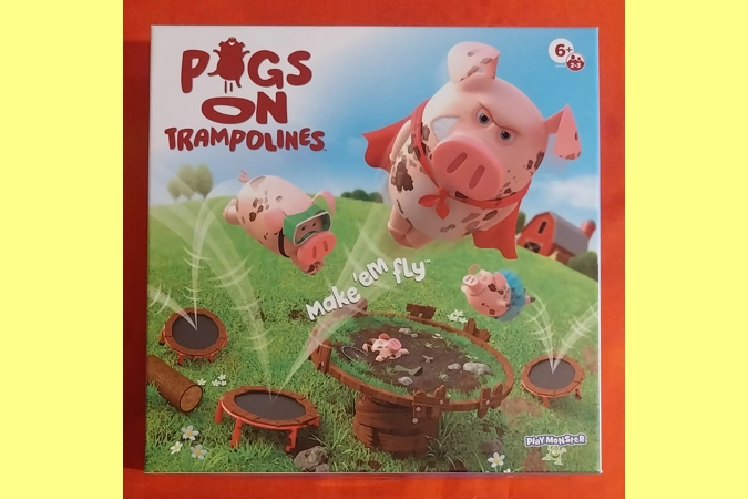 Play Monster Pigs On Trampolines Children's Board Game COMPLETE