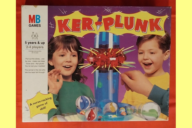 MB Games Ker-Plunk Vintage (1994) Family Board Game PLAYABLE MB Games Ker-Plunk Vintage (1994) Family Board Game PLAYABLE