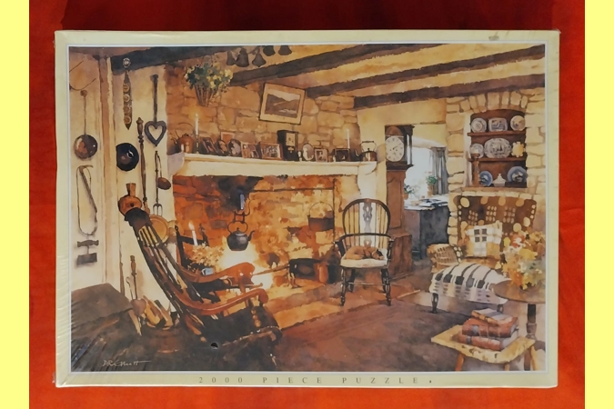 jr Puzzles Country Cottage IV 2000 Piece Jigsaw Puzzle NEW
