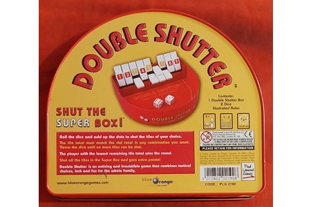 Blue Orange Double Shutter Number Board Game In Tin COMPLETE Blue Orange Double Shutter Number Board Game In Tin COMPLETE
