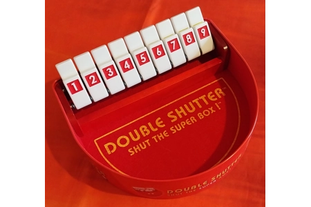 Blue Orange Double Shutter Number Board Game In Tin COMPLETE Blue Orange Double Shutter Number Board Game In Tin COMPLETE