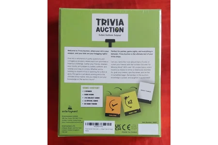 Entertoyment Trivia Auction - Outbid Outthink Outplay! - Family Board Game NEW Entertoyment Trivia Auction - Outbid Outthink Outplay! - Family Board Game NEW