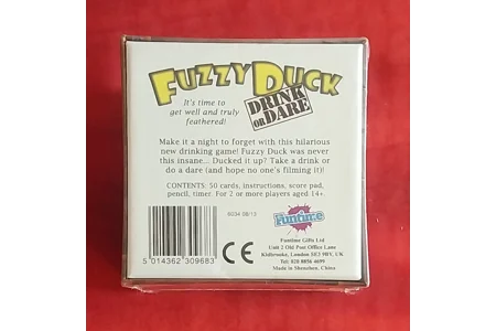 Funtime Fuzzy Duck Drink Or Dare Party Game NEW Sealed Funtime Fuzzy Duck Drink Or Dare Party Game NEW Sealed
