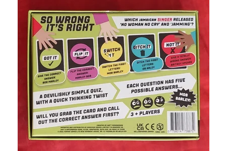 Format Games So Wrong It's Right One Question Five Answers Game COMPLETE Format Games So Wrong It's Right One Question Five Answers Game COMPLETE
