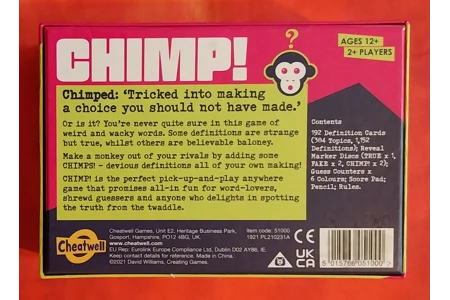 Cheatwell Chimp The Devious Definition Game LIKE NEW Cheatwell Chimp The Devious Definition Game LIKE NEW