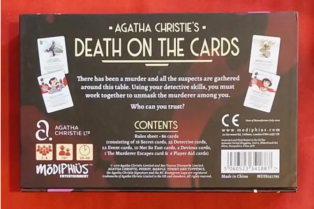 Agatha Christie's Death On The Cards Card Game COMPLETE