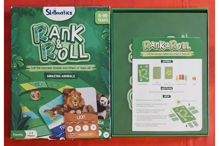 Skillmatics Rank & Roll Amazing Animals Family Board Game COMPLETE