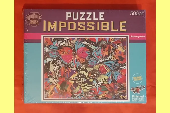 World's Toughest Impossible Puzzle Butterfly Mash 500 Piece Jigsaw Puzzle NEW