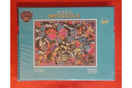 World's Toughest Impossible Puzzle Butterfly Mash 500 Piece Jigsaw Puzzle NEW