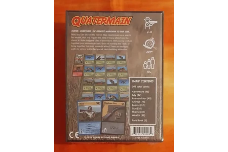 Cobblestone Games Quatermain - Deck Building Game Of Adventure - NEW Sealed