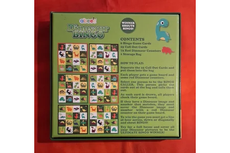 abeec Dinosaur Bingo Children's Board Game PLAYABLE abeec Dinosaur Bingo Children's Board Game PLAYABLE