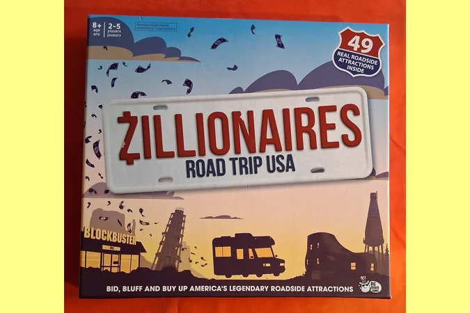 Big Potato Games Zillionaires Road Trip USA Board Game COMPLETE