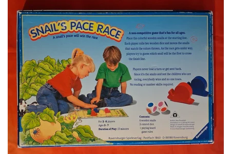 Ravensburger Snail's Pace Race Children's Board Game COMPLETE