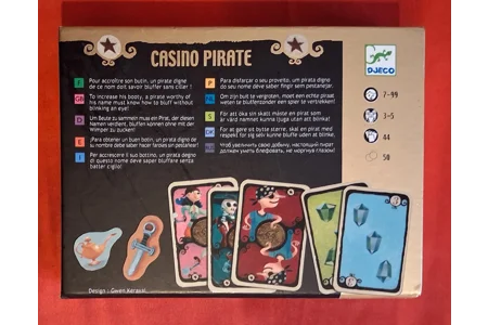 Djeco Casino Pirate Children's Bluffing Card Game COMPLETE Djeco Casino Pirate Children's Bluffing Card Game COMPLETE