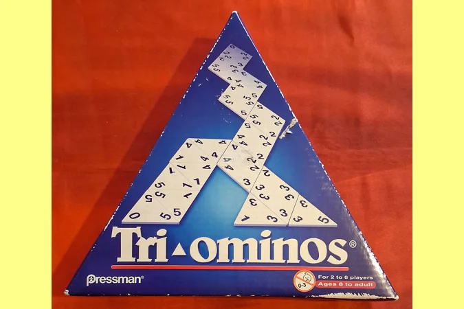 Pressman Tri-Ominos Vintage (2002) Tile Game COMPLETE Pressman Tri-Ominos Vintage (2002) Tile Game COMPLETE