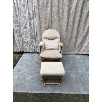 Nursing chair and foot stool