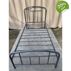 Grey Metal Single Bed