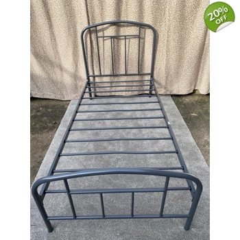 Grey Metal Single Bed