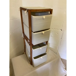 Canvas 4 Drawer Wooden frame