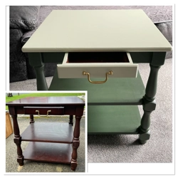 Upcycled telephone table with drawer