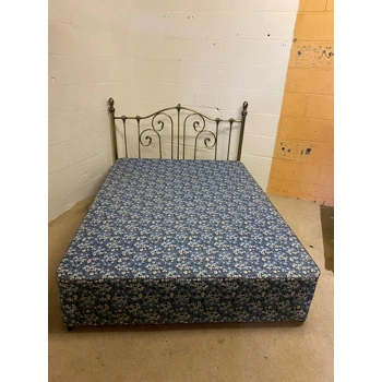 Double Bed with Brass Headboard