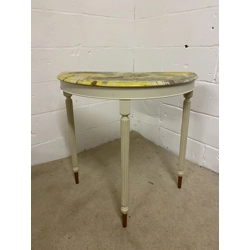 half moon occasional table