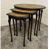 Nest of three tables - veneered tops