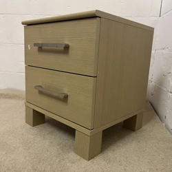 Single bedside cabinet with two drawers