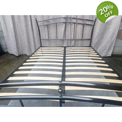 Kings bed anthracite grey metal