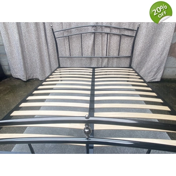 Kings bed anthracite grey metal