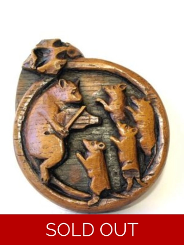 Cat with Mice Dancing Wall Plaque Cat with Mice Dancing Wall Plaque