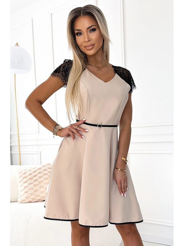 Numoco Cocktail Dress - Beige