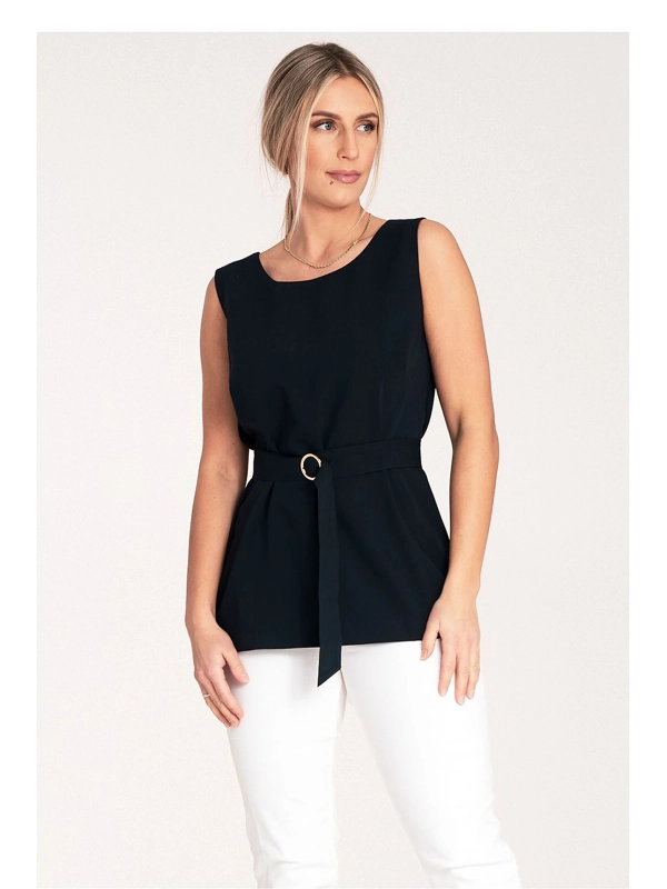 Figl Blouse - Navy Blue