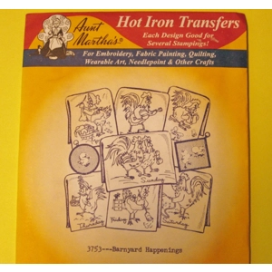 Aunt Martha's Iron Transfer 3753 Barnyard Happenings