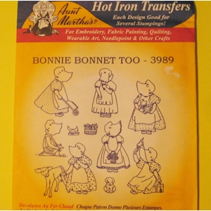 Aunt Martha's Iron Transfer 3989 Bonnie Bonnet